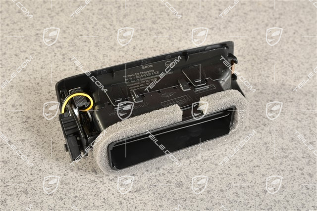 Kratka wentylacyjna słupka-B, dolna, czarna, R