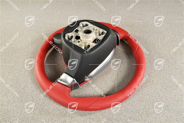 Lenkrad, PDK Getriebe, Glattleder, Sport Chrono, Carrerarot