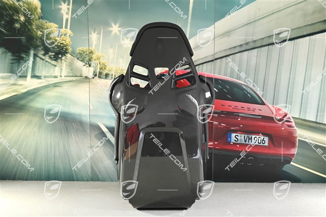 Fotel kubełkowy GT3RS / GT2RS, Carbon, skóra, czarny, bez szyn, L