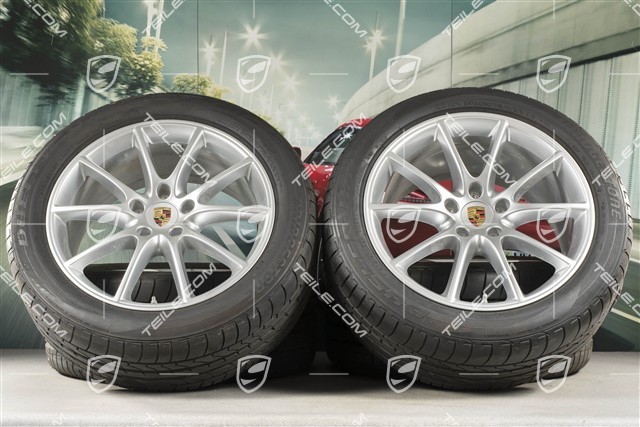 20" koła letnie Cayenne Coupé Design, komplet, felgi 9J x 20 ET50 + 10,5J x 20 ET55 + opony letnie Bridgestone Dueler H/P Sport 275/45 R20 + 305/40 R20, z czujnikami ciśnienia