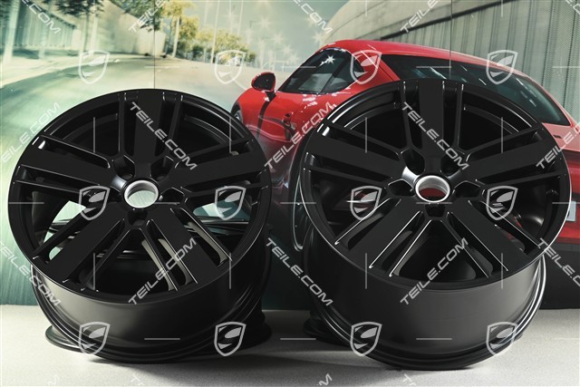 20" Felgensatz Panamera Design 2, 9,5J x 20 ET71 + 11,5J x 20 ET68, schwarz seidenmatt