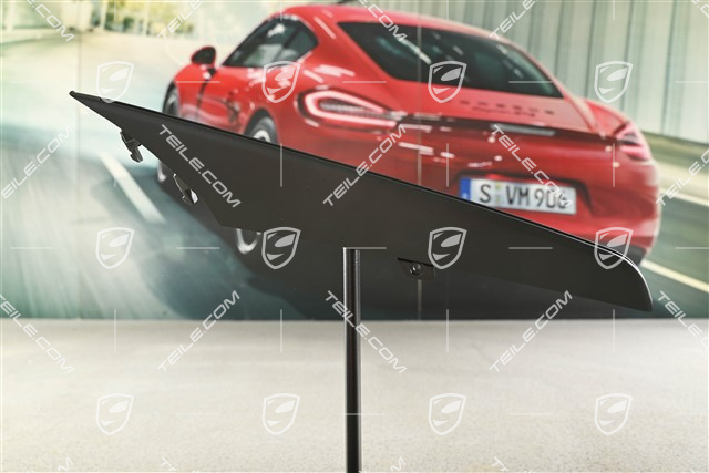 Trim cover for front bumper retaining frame, lower part, Matte Black, R