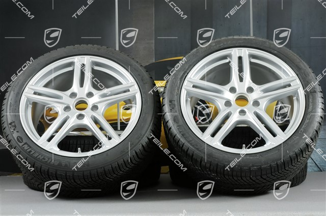 20" Koła zimowe "Panamera Turbo", felgi 9,5 J x 20 ET71 + 10,5 J x 20 ET71 + NOWE opony zimowe Michelin Pilot Alpin 4 275/40 R20 + 315/35 R20