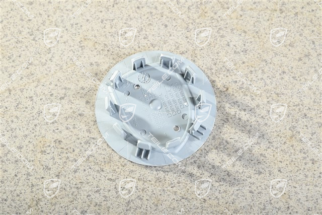 Radzierdeckel, konkav, farbiges Wappen, brilliantchrom