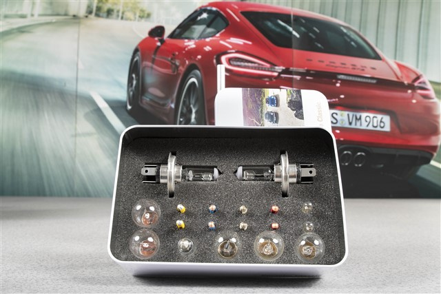 Ersatzlampenkasten, Set Glühlampen und Sicherungen 12 Volt für Porsche 911 F-Modell Bj. 1972-1973