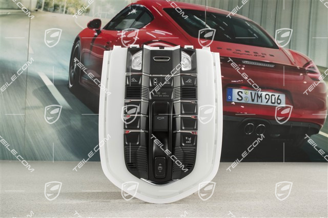 Konsola / zespół przełączników w podsufitce, czujniki parkowania przód tył, oświetlenie w wersji podstawowej, Bez otwierania garażu