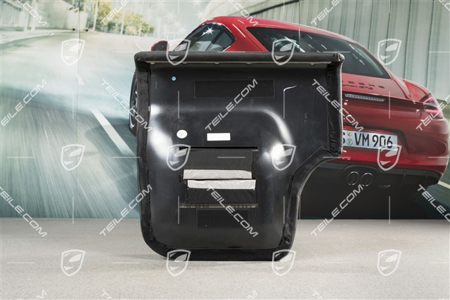 Back seat lower / cushion, Coupe/Targa, draped leather, black, L