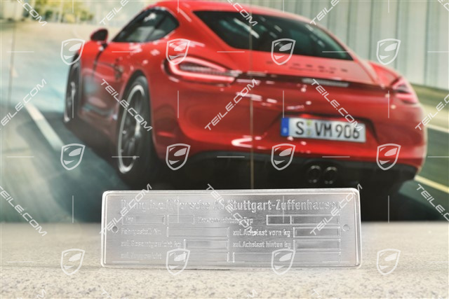 Information / Rating plate, VIN 10 digit