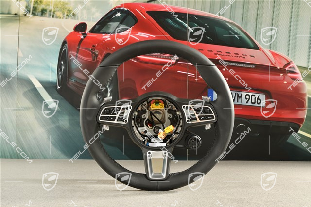 Multifunction steering wheel, Sport Chrono, Heated, Leather, Black