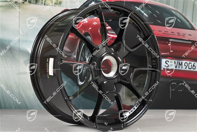 20" Felgensatz 911 Turbo S Exclusive Design, Felgen 11,5J x 20 ET56 + 9J x 20 ET51, Schwarz Hochglanz