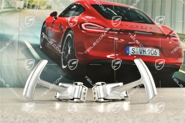 Steering wheel shift paddles, galvano silver, L+R