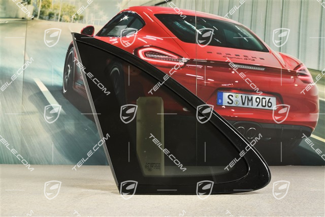 Seitenscheibe mit Zierleiste, Aluminium-Paket Schwarz, Privacy, L