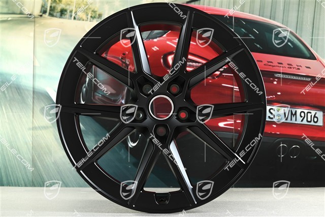 20+21" Carrera S Felgensatz, 8,5J x20 ET50 + 11,5J x 21 ET79, Schwarz Seidenmatt