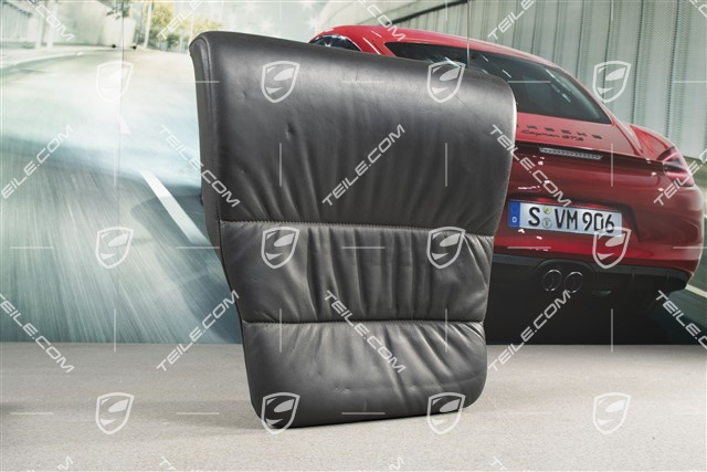 Notsitzkissen, Cabrio, Raffleder, Schwarz, L