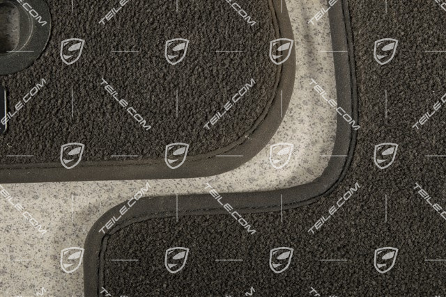 Velours Fußmatten Satz, schwarz