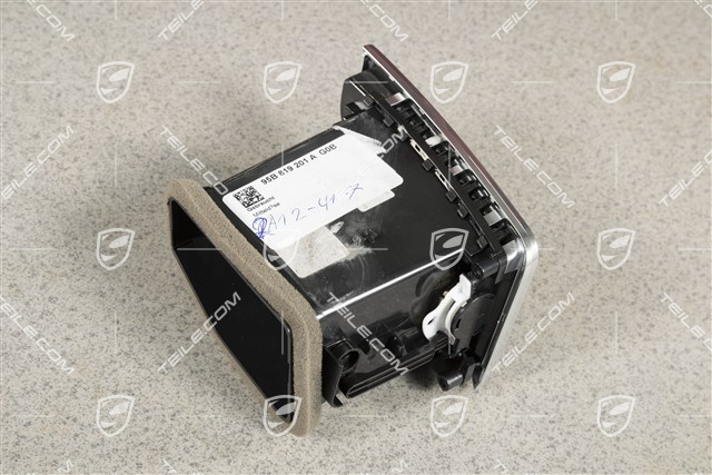 Dashboard centre vent / nozzle / defroster trim, Galvano silver, L