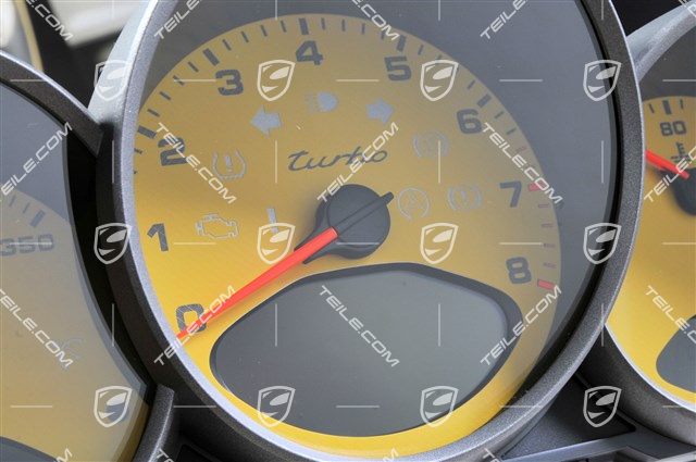 Kombiinstrument, Turbo / 6-Gang Getriebe, EXCLUSIVE-Programm, Zifferblatt in Speed-Gelb