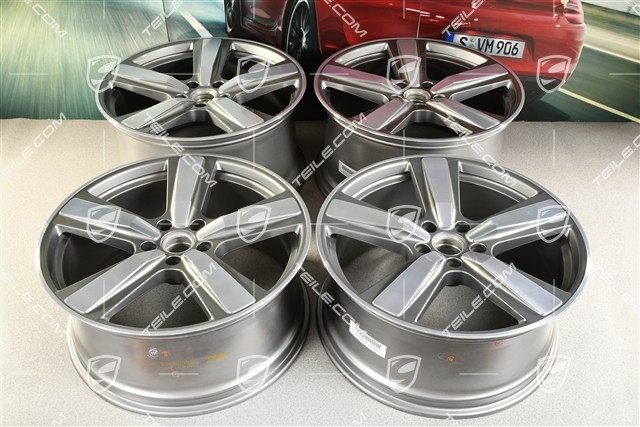22" Felgensatz Cayenne Exclusive Design Sport, 10J x 22 ET48 +11,5J x 22 ET61, Platinsilber