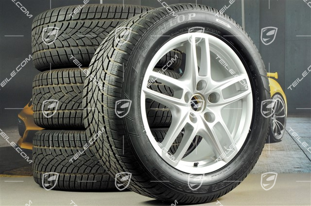 19-inch Cayenne Turbo winter wheel set, 4 wheels 8,5 J x 19 ET 59 + 4 Dunlop winter tyres 265/50 R 19 110V XL M+S, without TPMS