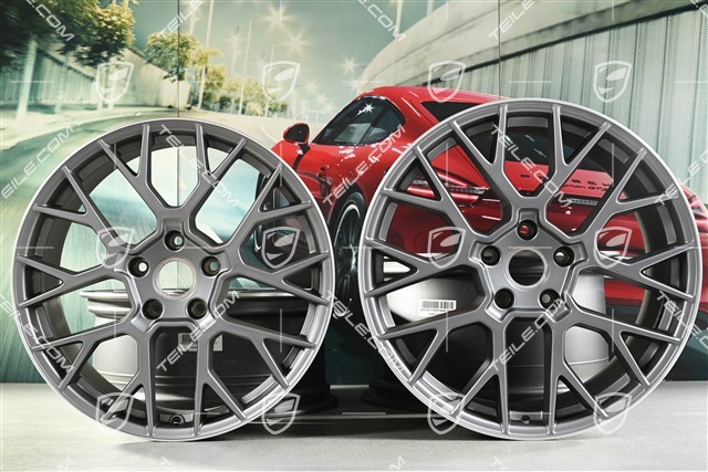 20+21-inch RS Spyder rims set, 8,5J x20 ET50 + 11,5J x 21 ET79, Darksilver