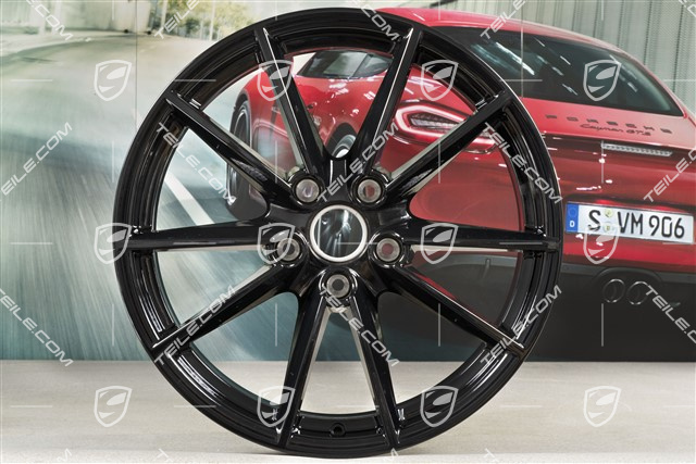 20-inch wheel rim Carrera S, 8,5J x 20 ET53, black high gloss