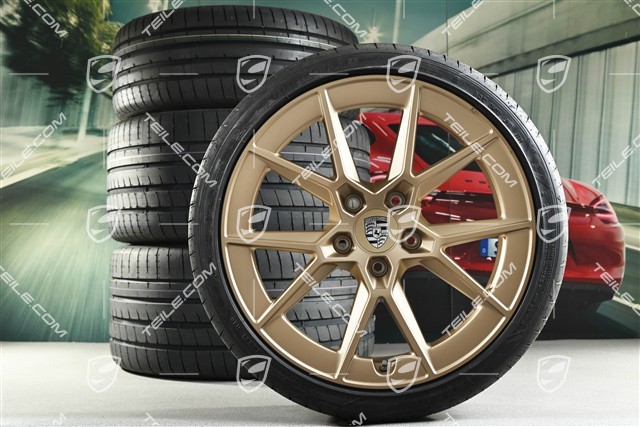 20+21" Carrera S summer wheel set, rims 8.5J x 20 ET50 + 11.5J x 21 ET79 + NEW Goodyear summer tyres 245/35 R20 + 315/30 R21