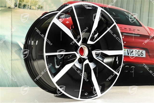 21" Felge Macan Turbo, 10,5J x 21 ET47, schwarz hochglanz