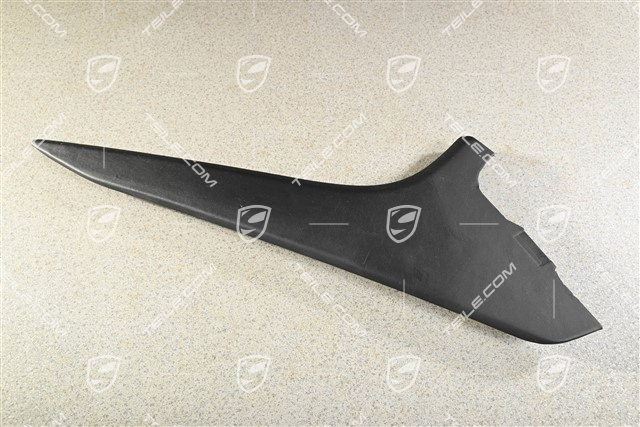 Side cover for centre tunnel, leather, black, R (damaged leather)