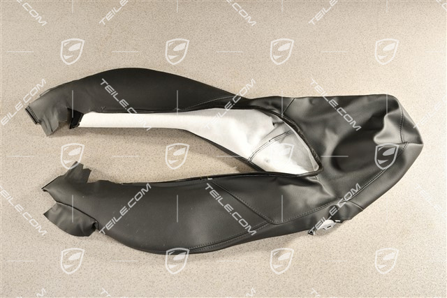 Lehnenbezug, Sportsitz, Leder, Schwarz, L