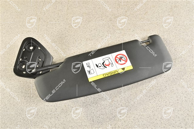 Cabrio, Sonnenblende, mit Make-up Spiegel, Schwarz, R