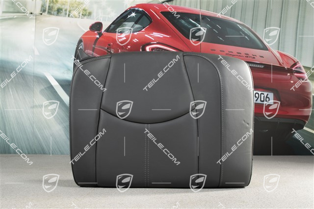 Back seat backrest, Coupe/Targa, Leather, Black, R