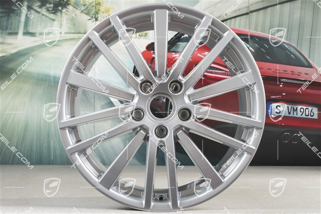 20" Komplet felg Panamera Design, 9,5J x 20 ET71 + 11,5J x 20 ET68, srebrny Brilliant chrome