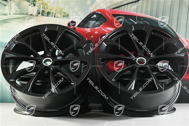 19" Felgensatz Macan Design, 8,5J x 19 ET21 + 9J x 19 ET21, schwarz seidenmatt
