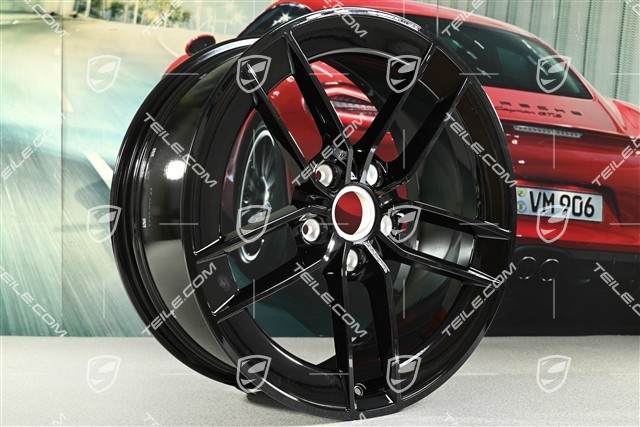 20"+21" Carrera Exclusive Design Felgensatz, Felgen 8,5J x 20 ET50 + 11,5J x 21 ET79, schwarz hochglanz