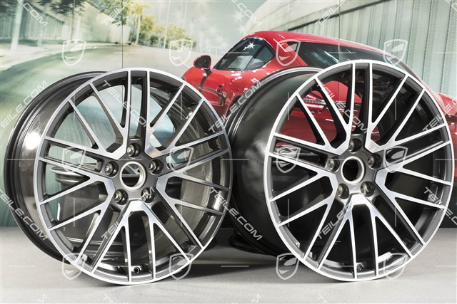 20+21" Komplet felg Turbo V, felgi: przednie 9J x 20 ET41 + tylne 11,5J x 21 ET67