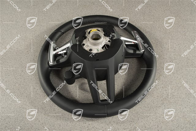 Multifunction steering wheel, PDK, Sport Chrono Plus, Black