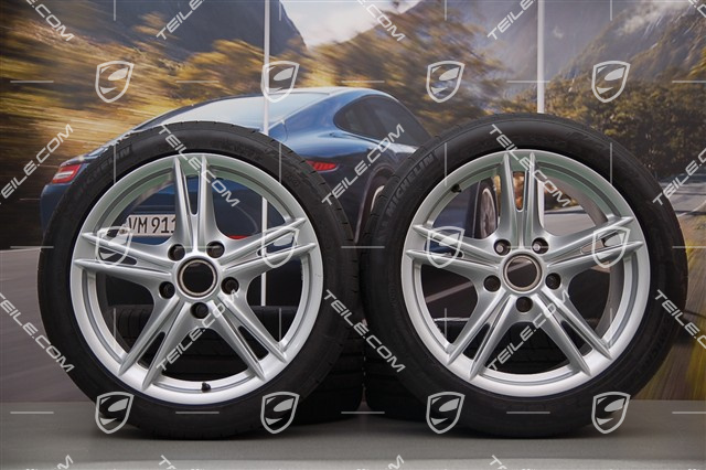 18" Boxster S II Sommerräder Satz, vordere Felgen 8J x 18 ET57 + hintere 9J x 18 ET43 + Reifen 235/40 ZR18 + 265/40 ZR18