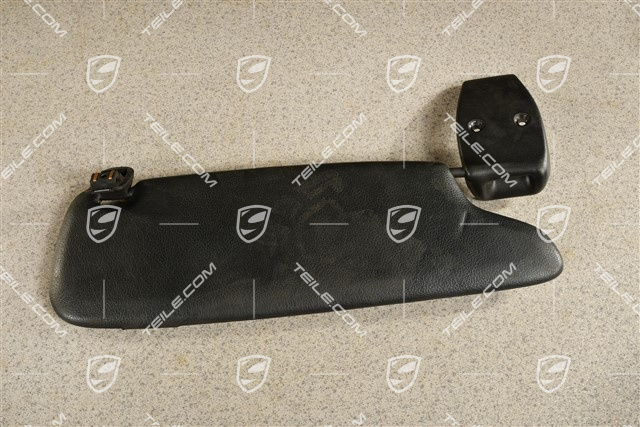 Osłona przeciwsłoneczna, z podświetlanym lusterkiem, czarna, L