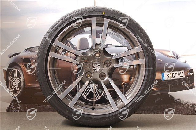 19" Komplet kół letnich Turbo II, felgi 8J x 19 ET57+11J x 19 ET 51 + opony letnie 235/35 ZR 19 + 305/30 ZR 19, bez czujników RDK