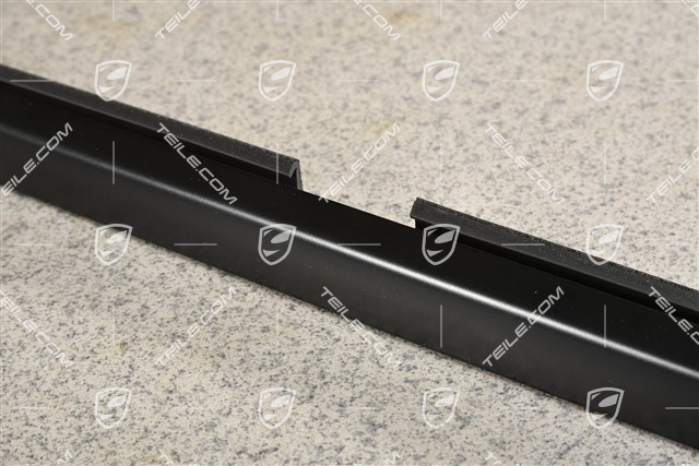 Side window trim, outer, front door, Black matte, R