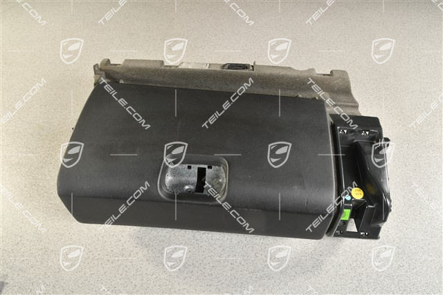 Handschuhkasten, Leder, schwarz, komplett, RHD