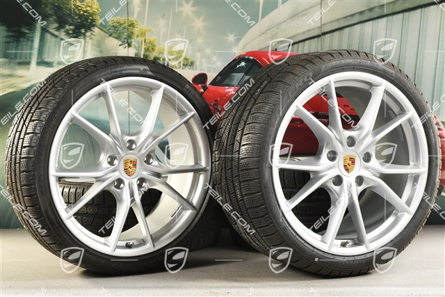 20" koła zimowe, komplet Carrera S (IV), felgi 8,5J x 20 ET49 + 11J x 20 ET78 + opony zimowe Pirelli Sottozero II 245/35 R20 + 295/30 R20