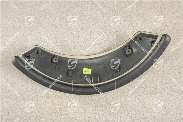 Instrument cluster cover, Leatherette, Black