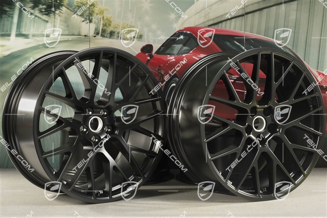 21" komplet felg RS Spyder, 9,5J x 21 ET27 + 10J x 21 ET19, czarny półmat