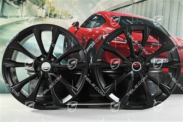 19" Felgensatz Macan Design, 8,5J x 19 ET21 + 9J x 19 ET21, schwarz seidenmatt