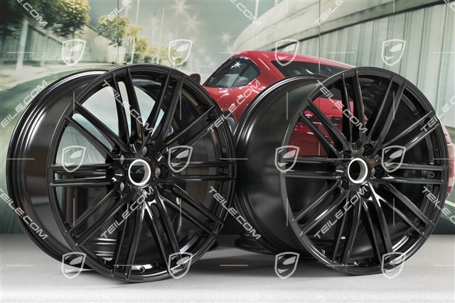 22" komplet felg Turbo IV, 11,5J x 22 ET52 + 10J x 22 ET48, do Coupé, czarny satynowy półmat