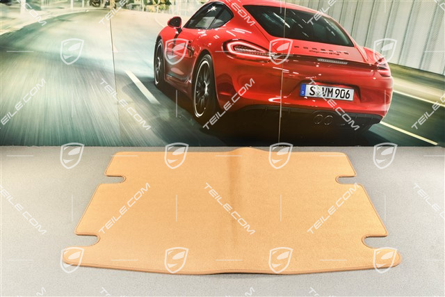 Welurowa mata do bagażnika, beżowa