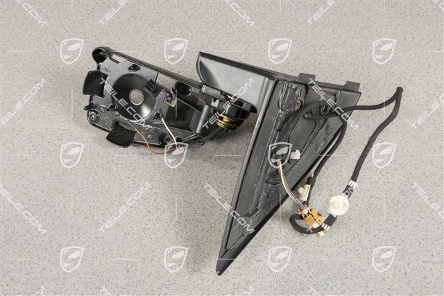 Spiegelfuß, elektrisch anklappbar, el. einstellbar, separat beheizbar, Ein & Ausstiegskomfortbeleuchtung, R