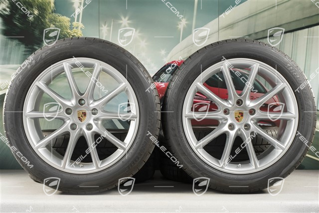 20" Cayenne Coupé Design Sommerräder Satz, Felgen 9J x 20 ET50 + 10,5J x 20 ET55 + Bridgestone Dueler H/P Sport Sommerreifen 275/45 R20 + 305/40 R20, mit RDK-Sensoren