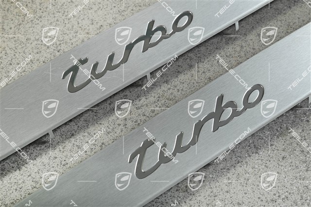 Blende, Einstiegleiste, Vorne, Aluminium-gebürstet, Panamera Turbo, L=R